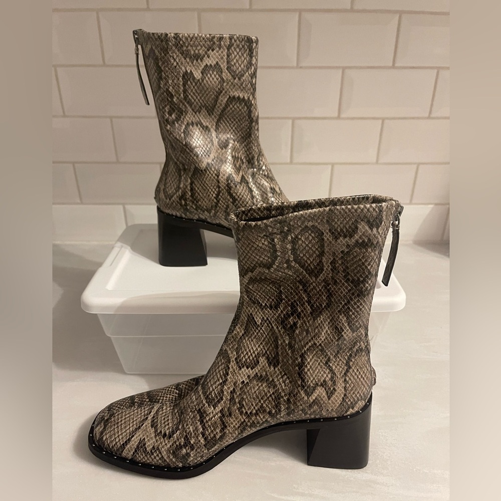 **New** Open Edit Giah Bootie In Snakeskin Size 8 - image 1